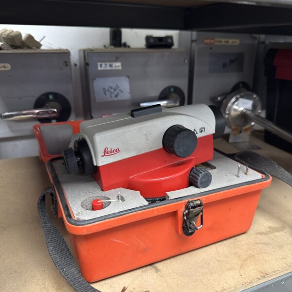 Vintage Leica Basic Level laser level for surveying and construction.