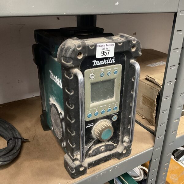 Untested Makita site radio for job sites and workshops.