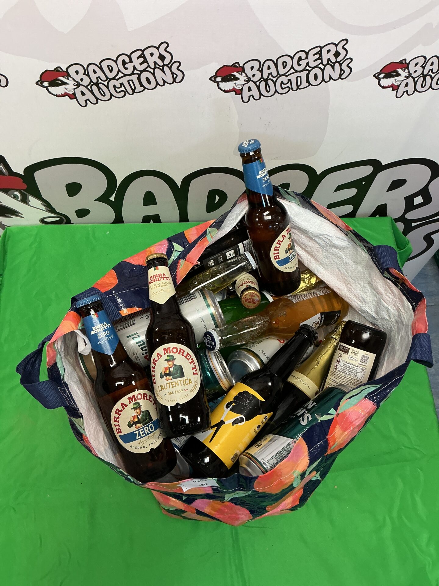 482 Large bag of mixed beers inc Berra Moretti
