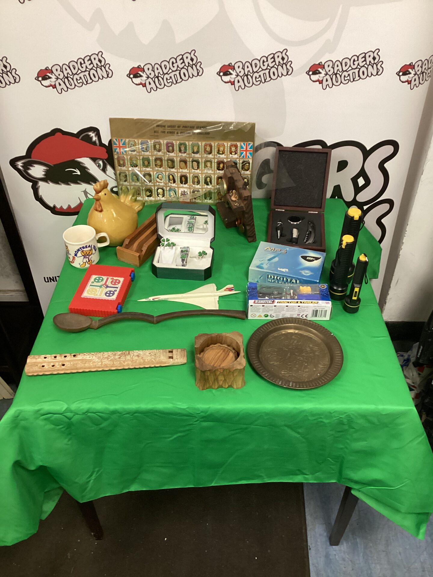 592 Box of mixed including magnetic games and MP3 player free torches and other mixed items