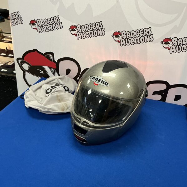 Large Cabernet motorcycle helmet showing signs of wear.