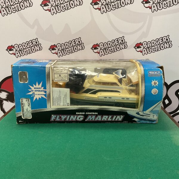 Vintage Nikko Radio Control Flying Marlin RC airplane with box.