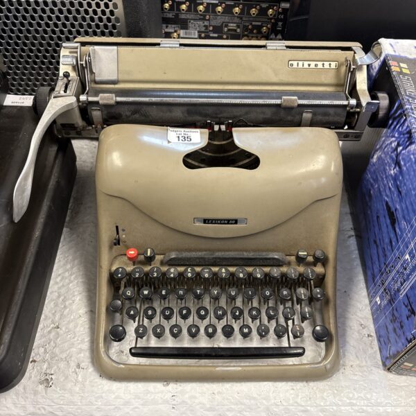 Vintage Olivetti Lexicon 80 manual typewriter in detail.
