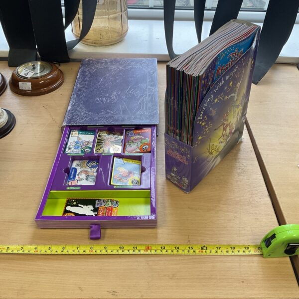 Roald Dahl collection featuring trading cards and magazines.