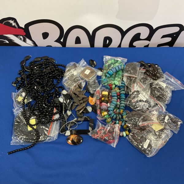 Mixed lot of semi precious beads for jewellery making.