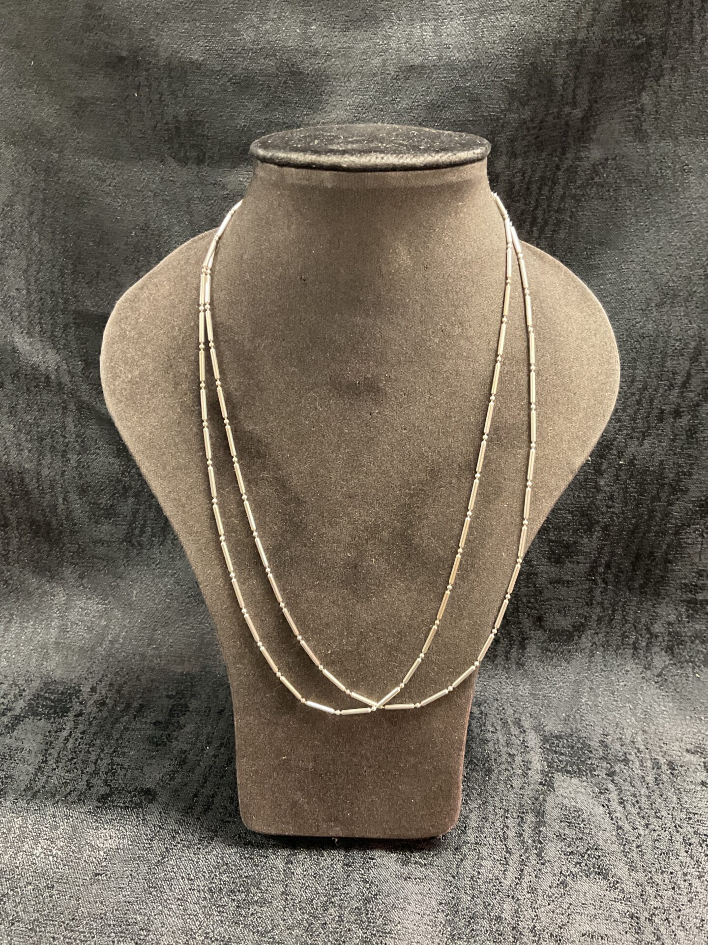 828 Two 925 Silver bar link 20” Necklaces 8.5g