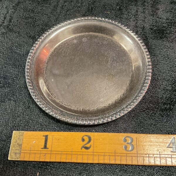 Hallmarked silver pin dish, small collectible silver dish.