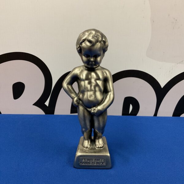 Steel Manneken Pis statue replica, Brussels souvenir