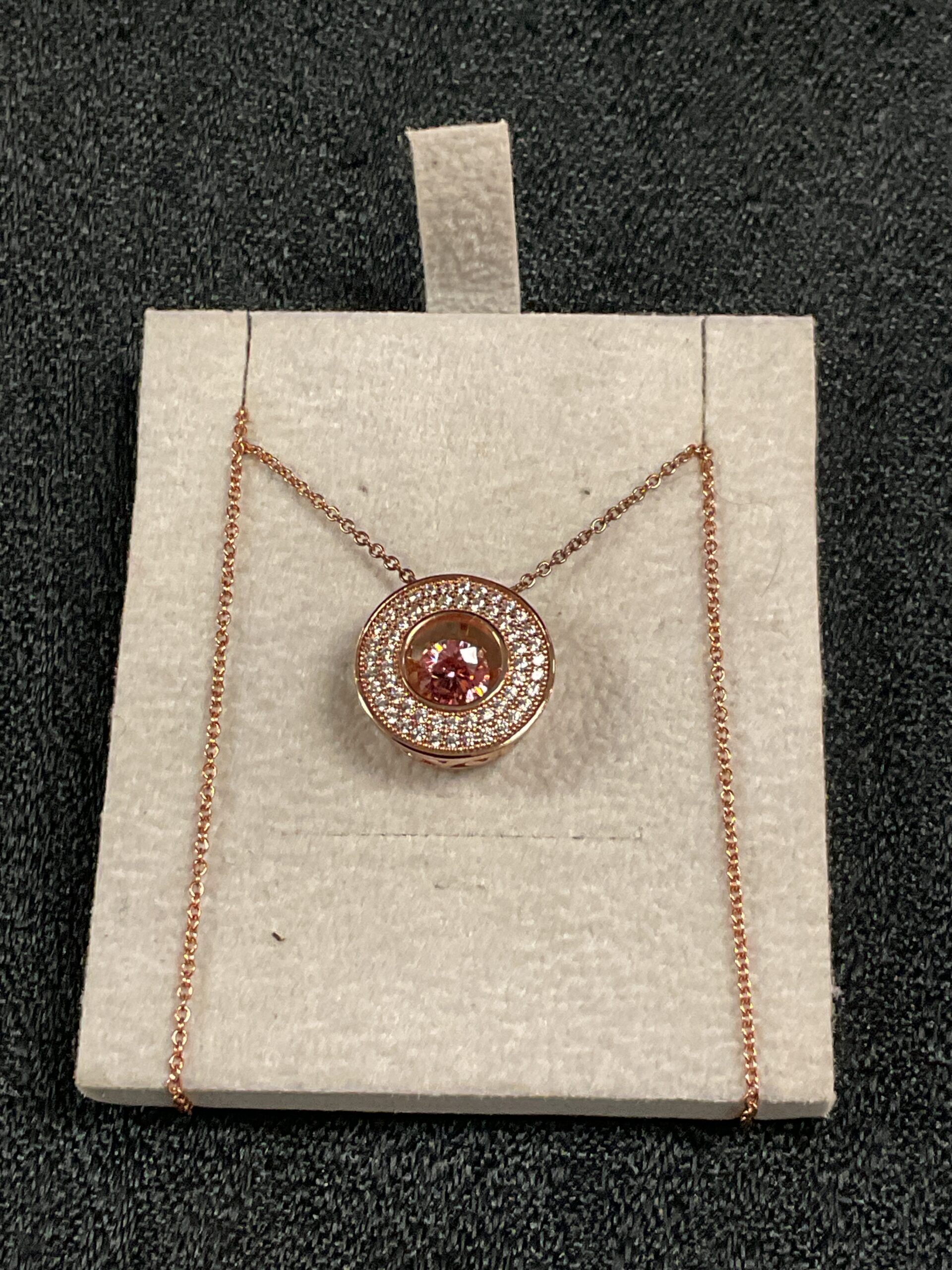 858 Swarovski gilt shimmerstone pendant necklace