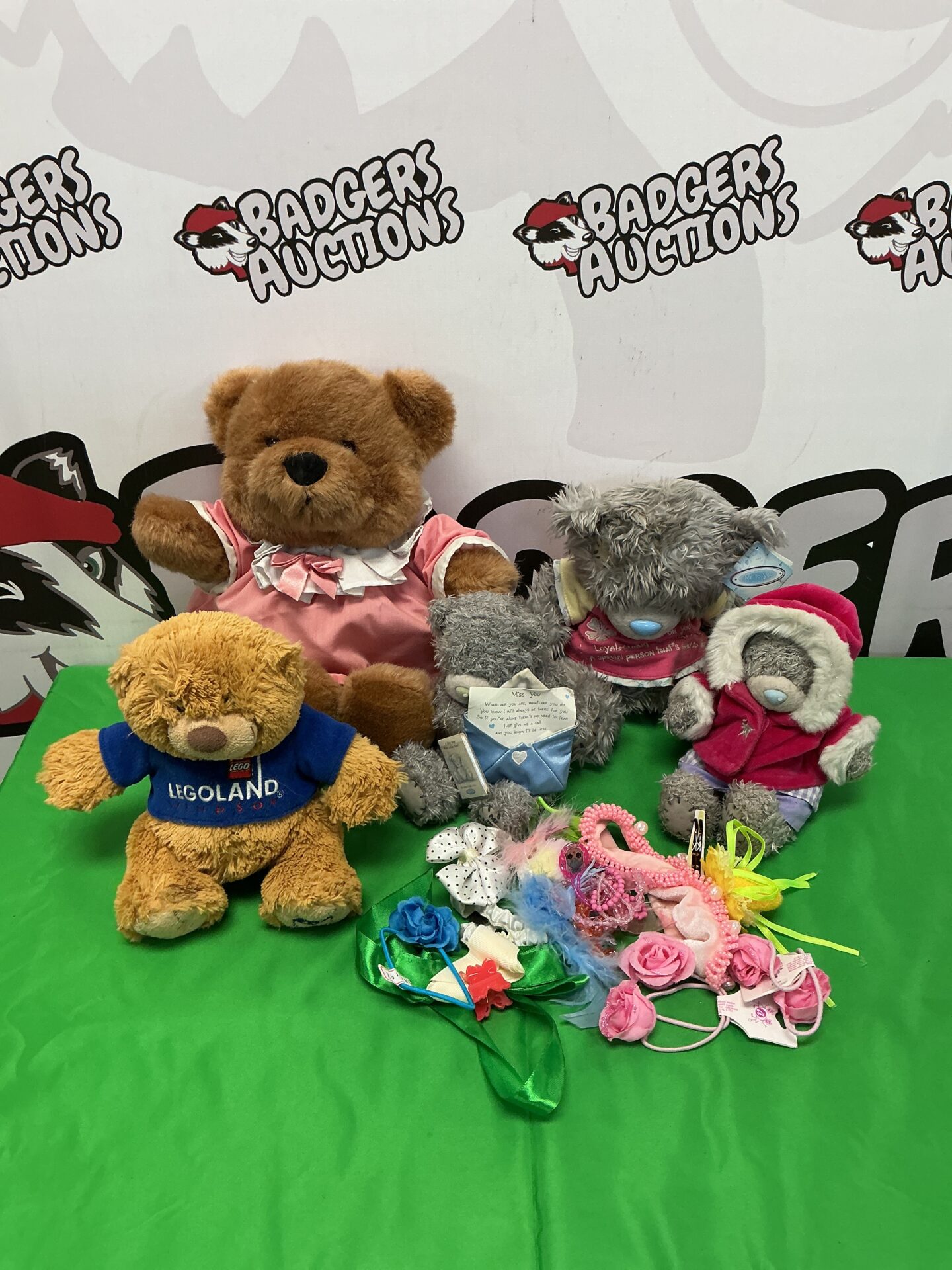 332 Selection of teddy bears, including me to you, Legoland and selection of children’s jewellery