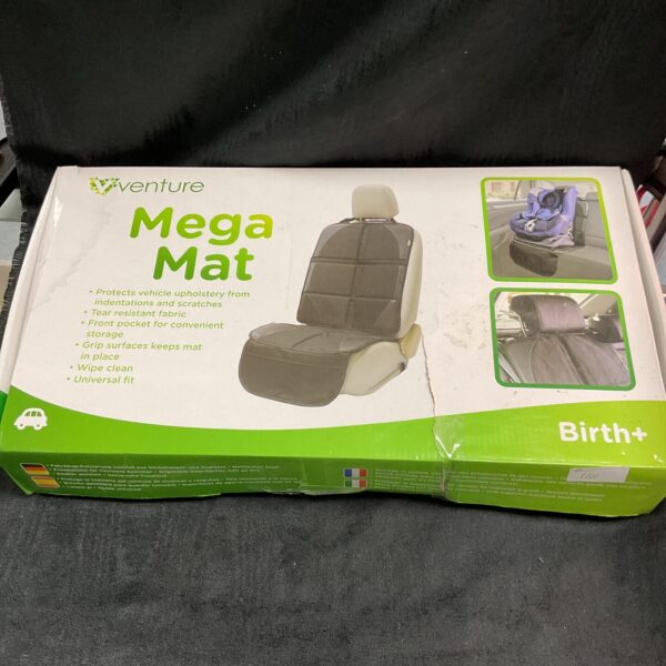 Venture Mega Mat car seat protector in use.