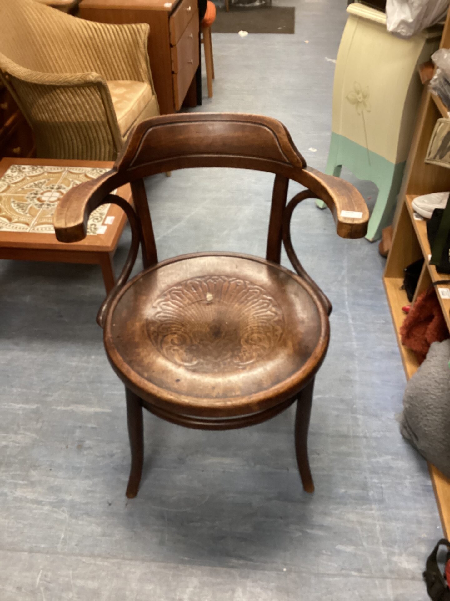 554 bentwood ebossed armchair