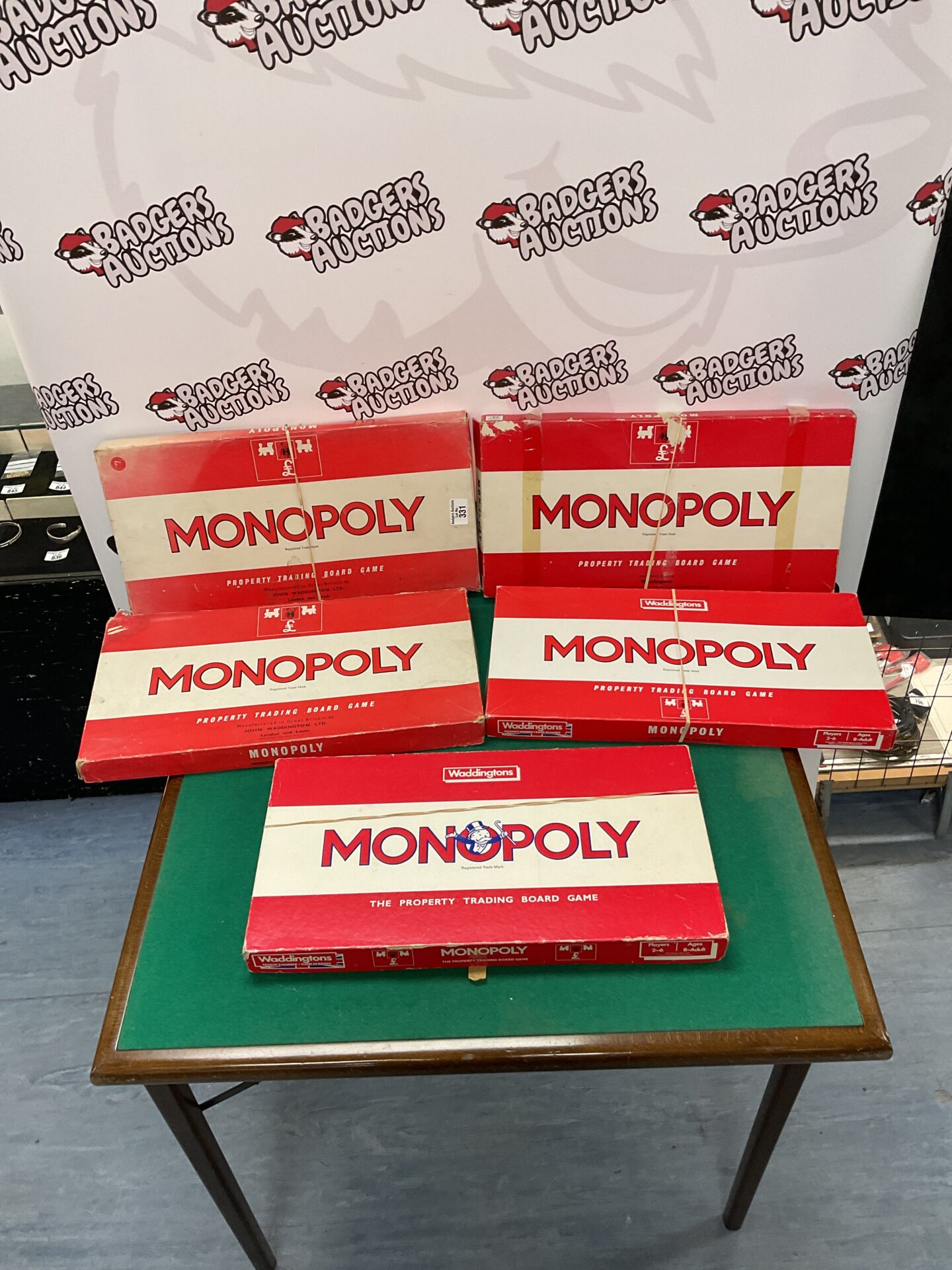 331 5 vintage Monopoly board games