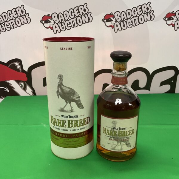 Opened bottle of Wild Turkey Rare Breed Kentucky Straight Bourbon Whiskey.