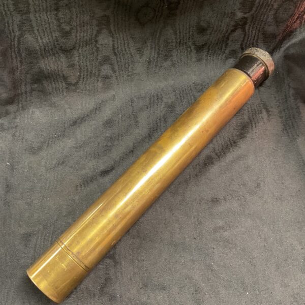 Brass WWI telescope by Pye & Co, vintage military optics.