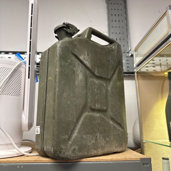 Vintage 1969 military Jerry Can with crows foot marking.