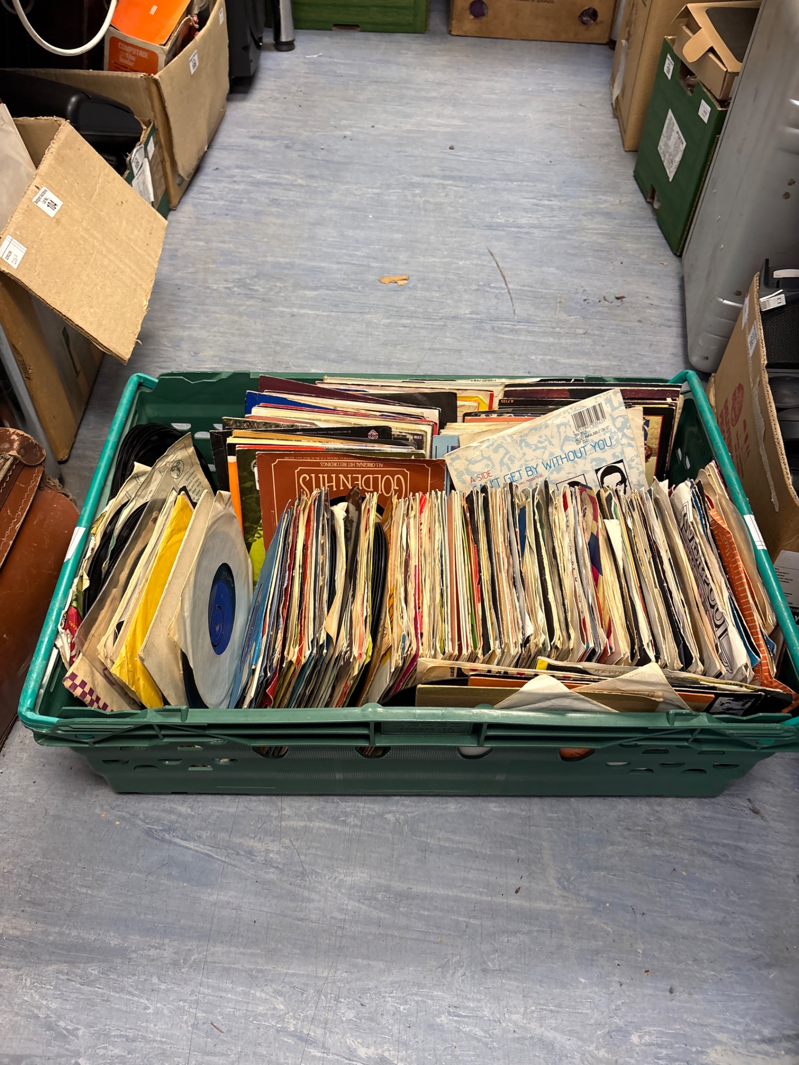 142 Crate full of mixed 7 inch singles