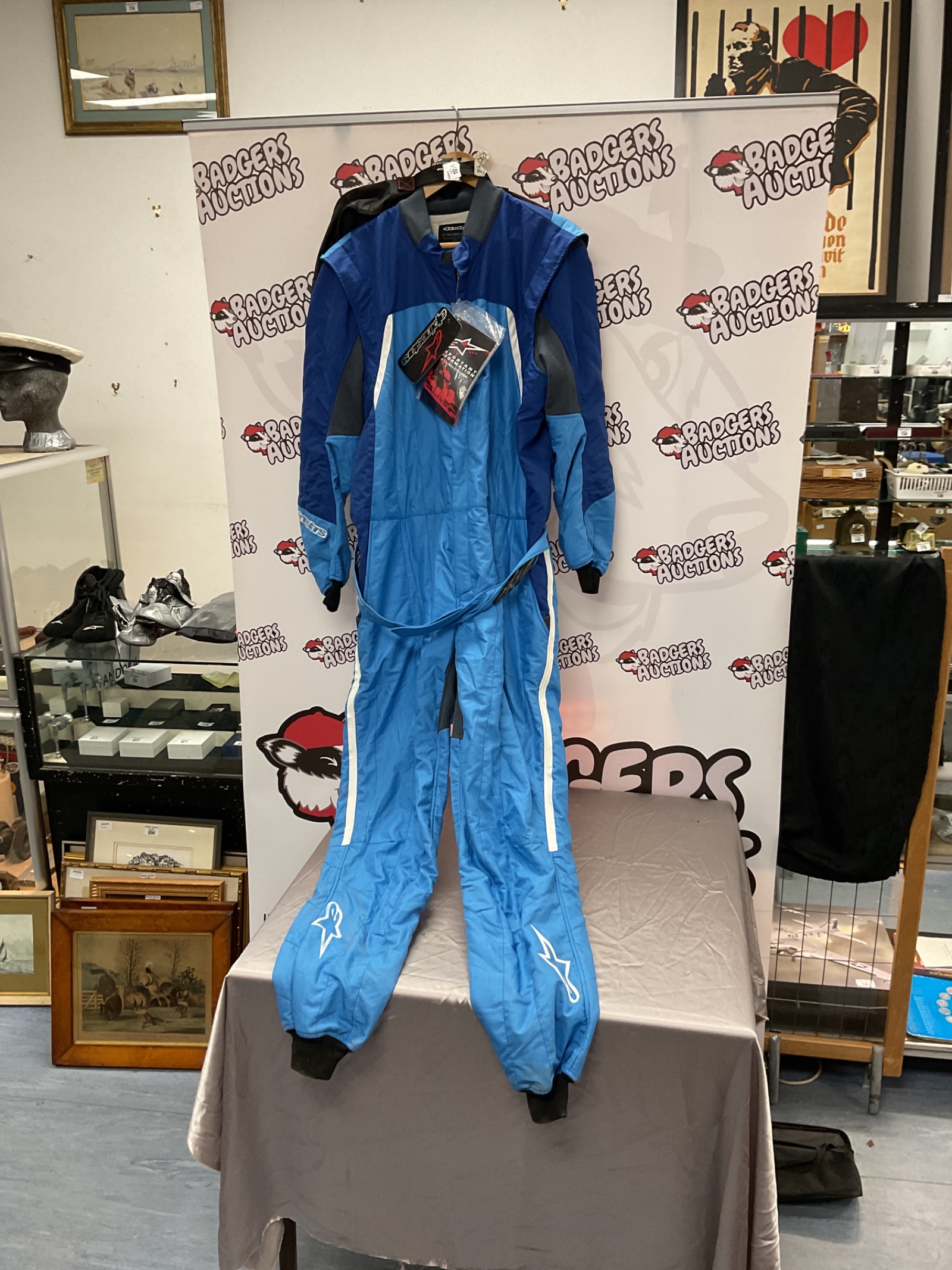 1019 New alpinestars race suit size 60 used for grand tour clarkson or may