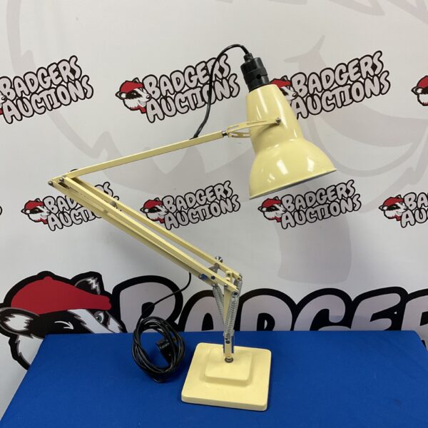Vintage Anglepoise Model 1227 lamp with a cream shade.