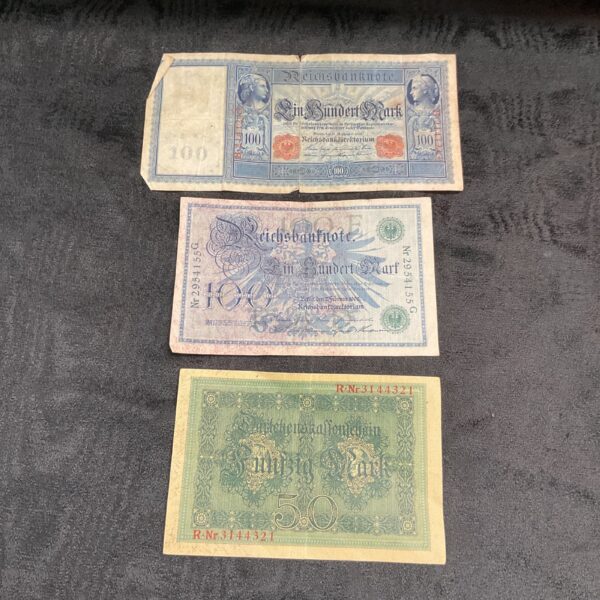 Vintage Austrian German 100 Schilling banknote, collectible currency.