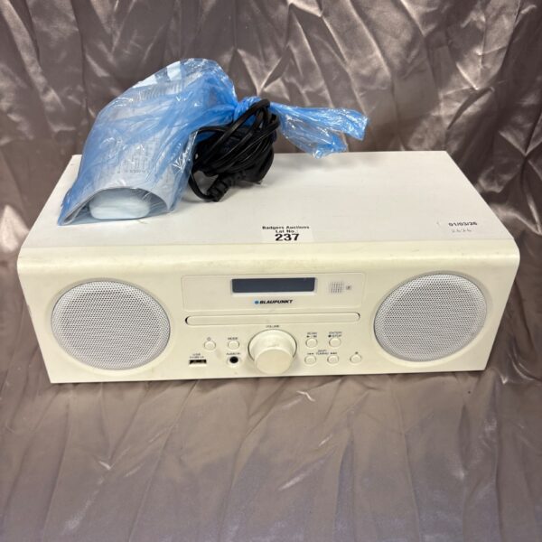 Front view of a vintage Blaupunkt Bluetooth micro system.