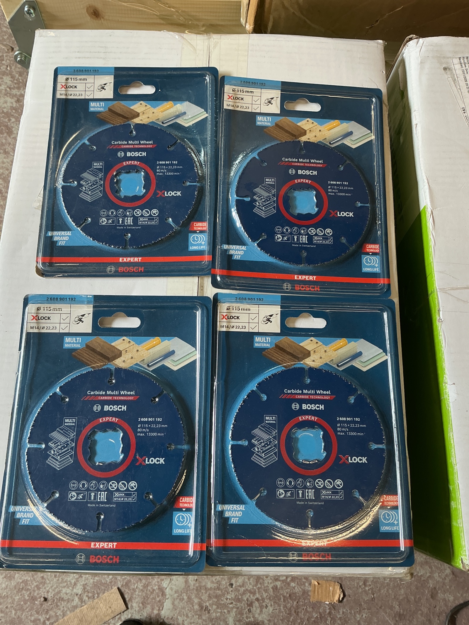 1148 4 x Bosch Carbide Multi Cutting Wheels 115mm