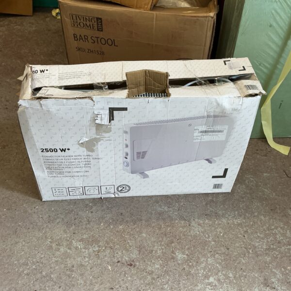 Convector heater with turbo function, model ZH1528, in packaging.