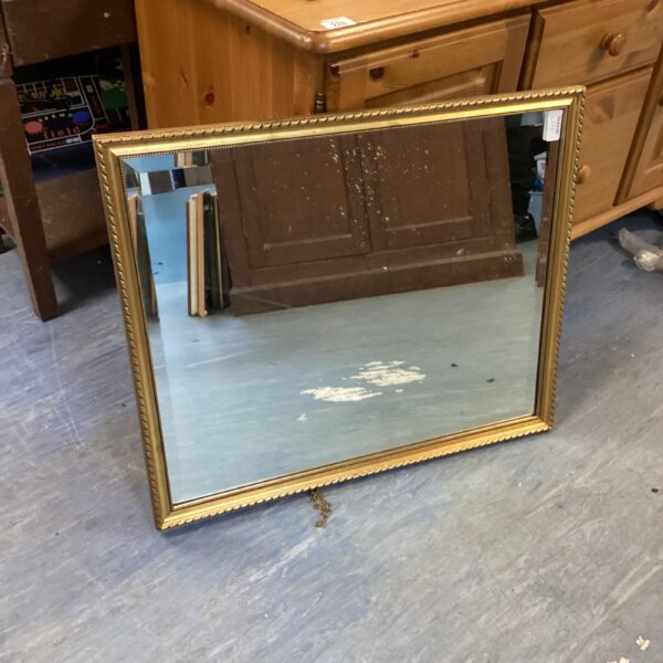 Vintage gilt framed mirror for wall mounting, decorative and elegant.
