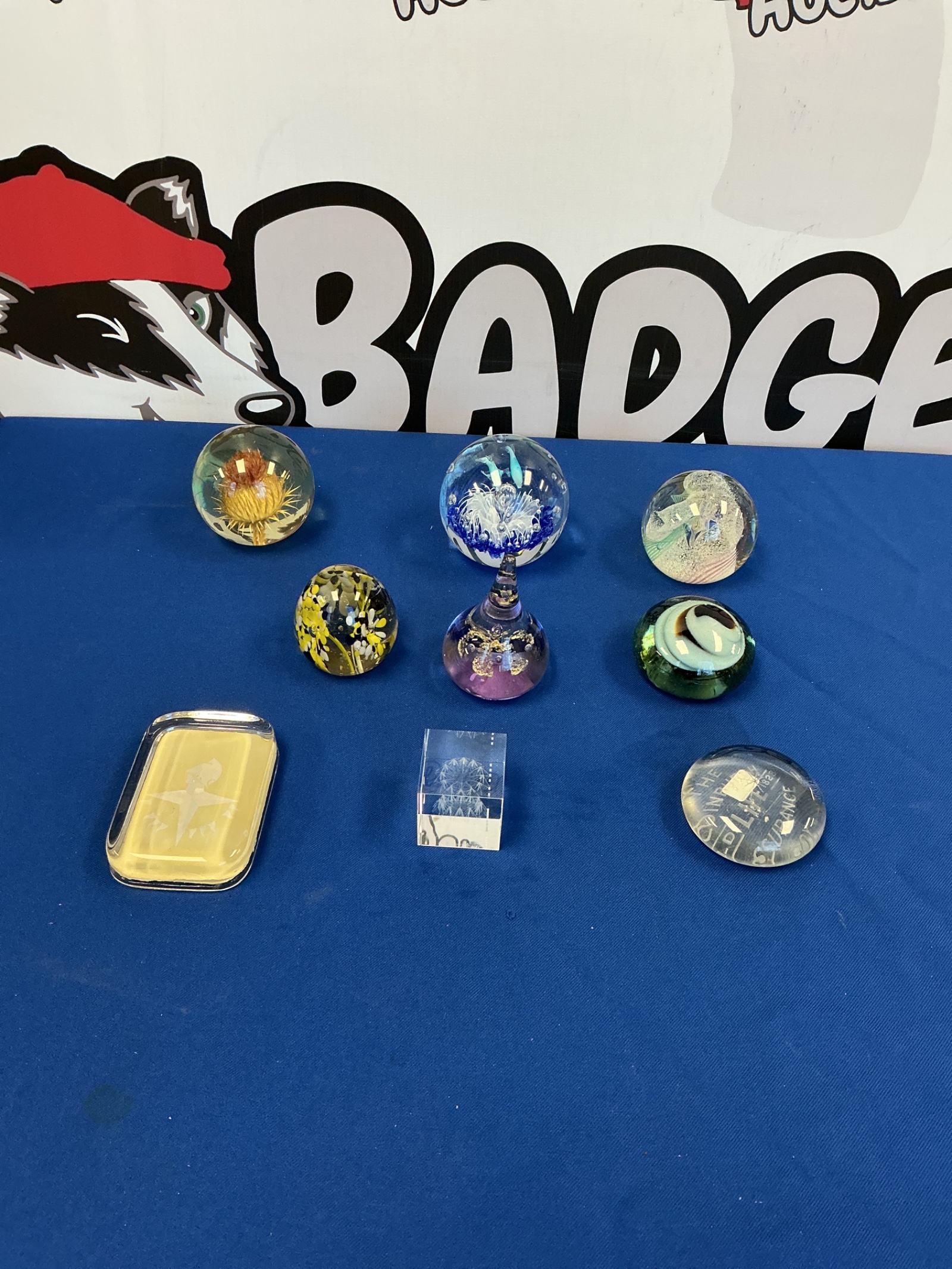 309 Collection of glass paperweights