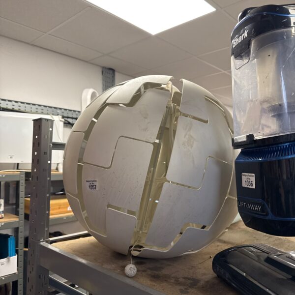 Used IKEA globe lamp shade, expanding design, modern lighting.