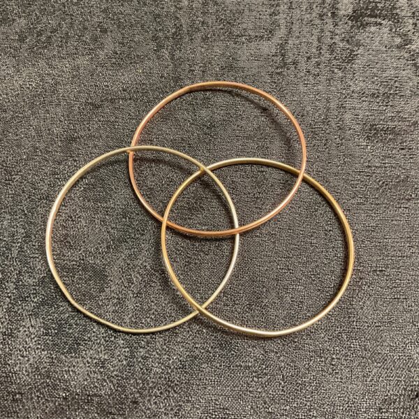 Hallmarked 9ct Gold Three Colour gold puzzle Bracelet 10.2g