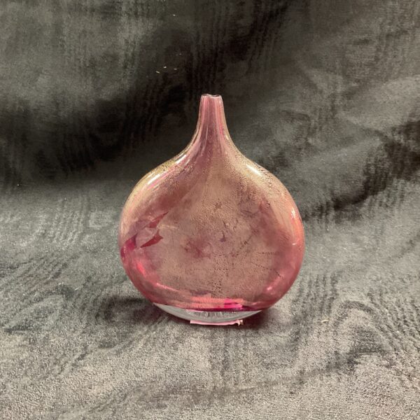 Vibrant Isle of Wight azurene glass lollipop vase by Michael Harris and William Walker.