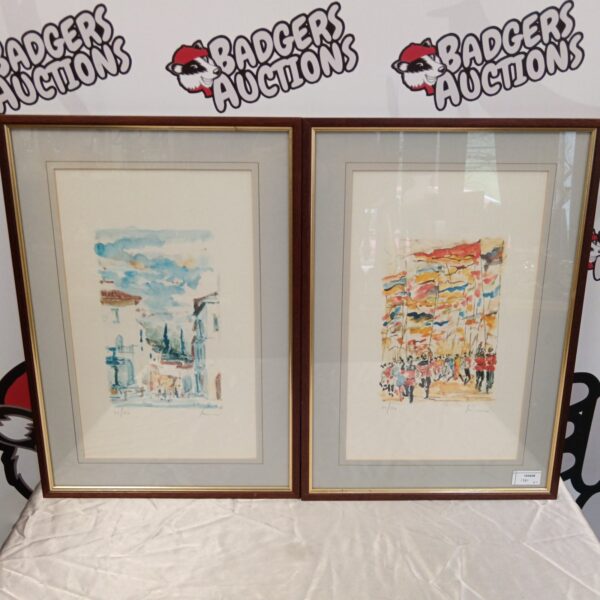 Limited edition Italian print of a charming town street scene.
