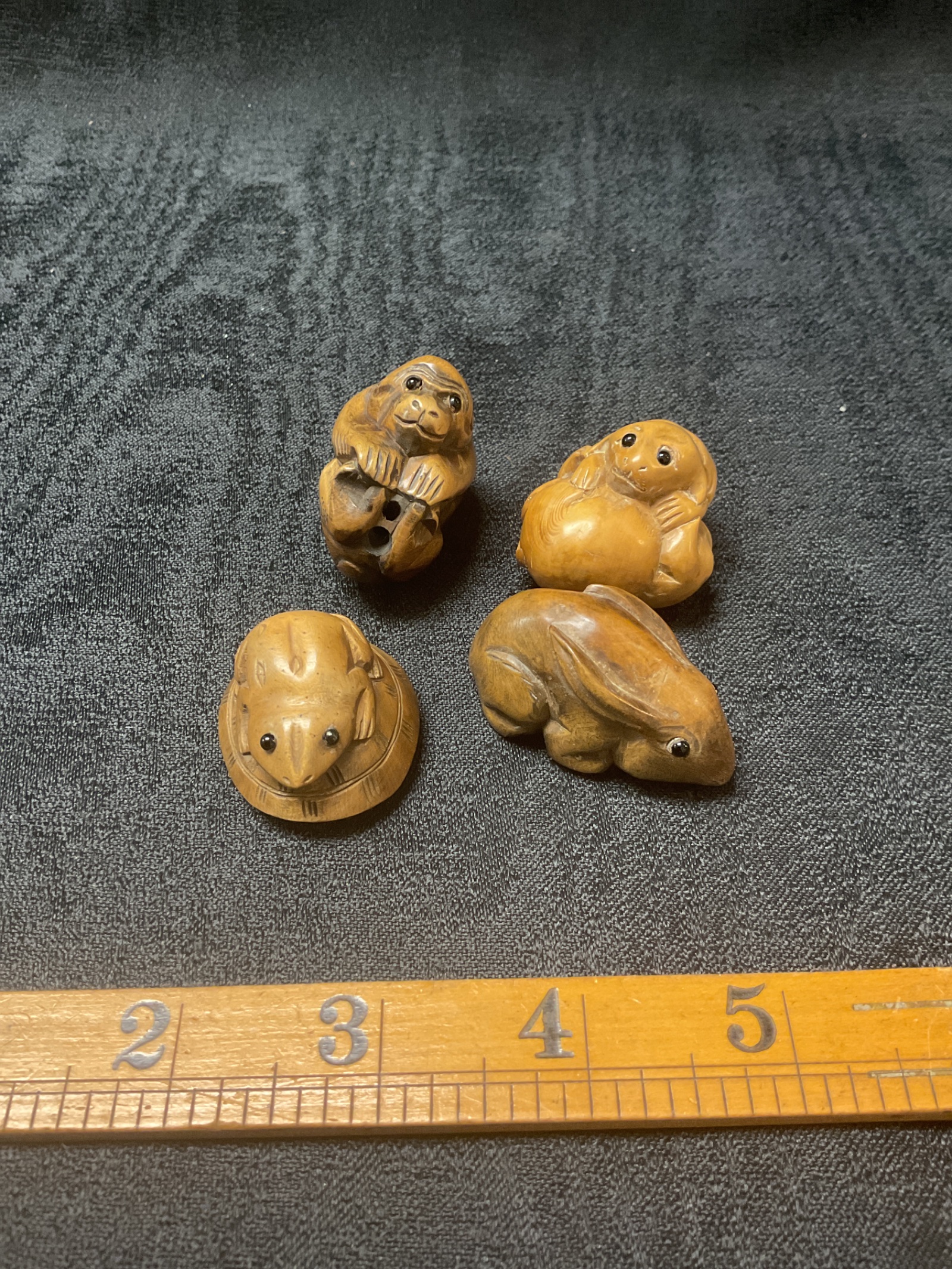 975 Four Japanese Netsuke