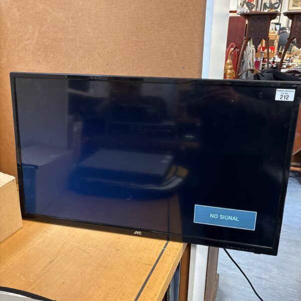 Front view of a JVC 32 inch LCD television.
