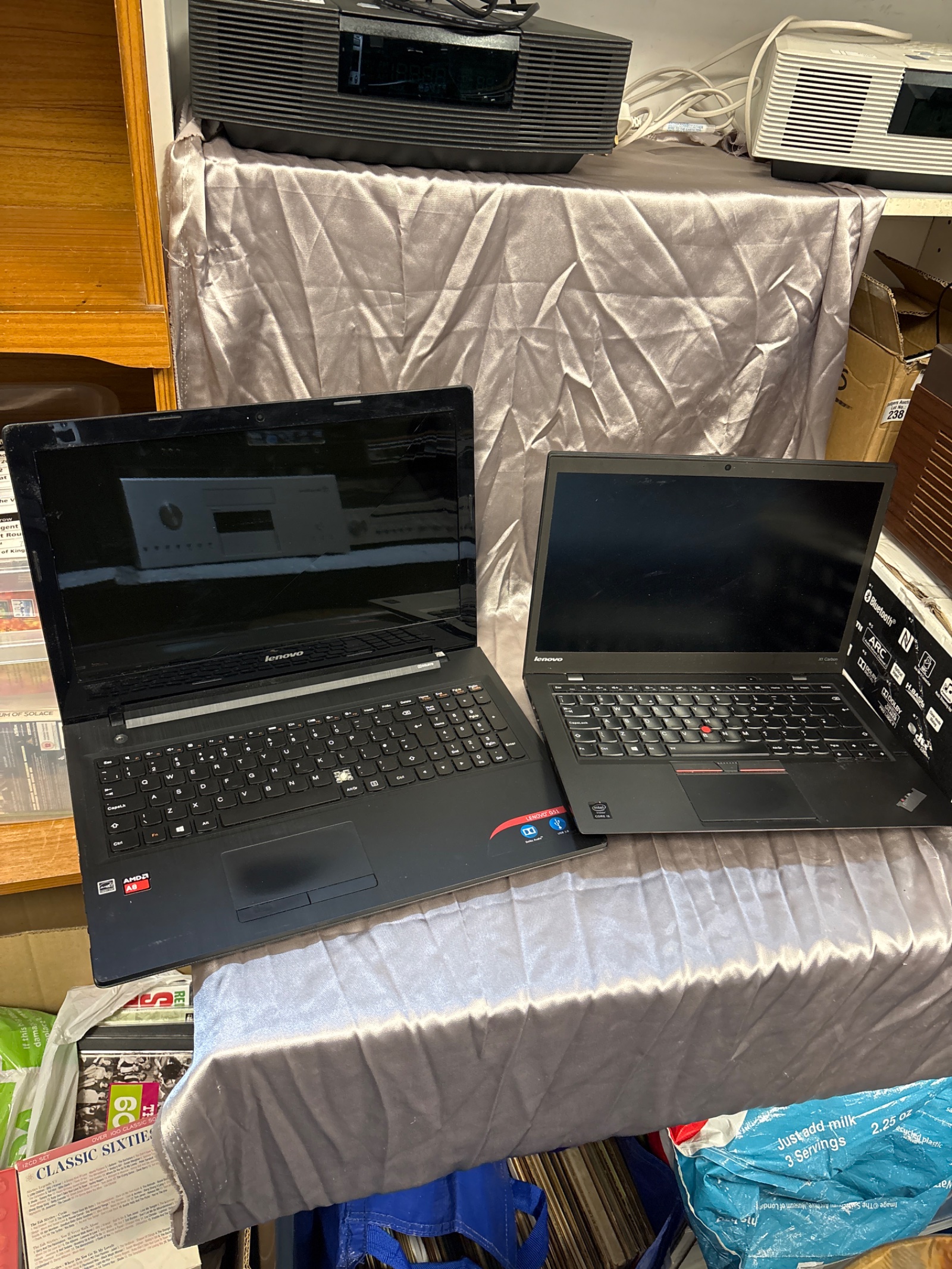 230 Two Lenovo laptops for repair including third generation ThinkPad X1 carbon and G5 1–35