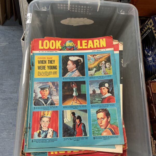 Large lot of vintage Look and Learn magazines, British weekly publication.