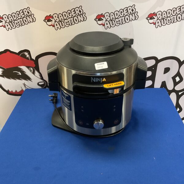 Silver Ninja Foodi multicooker kitchen appliance for sale.