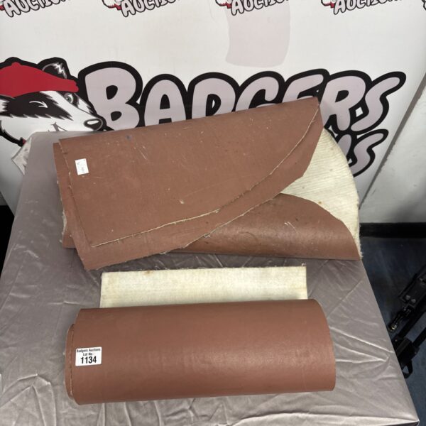 Three sections of padded table protector for dining table protection.