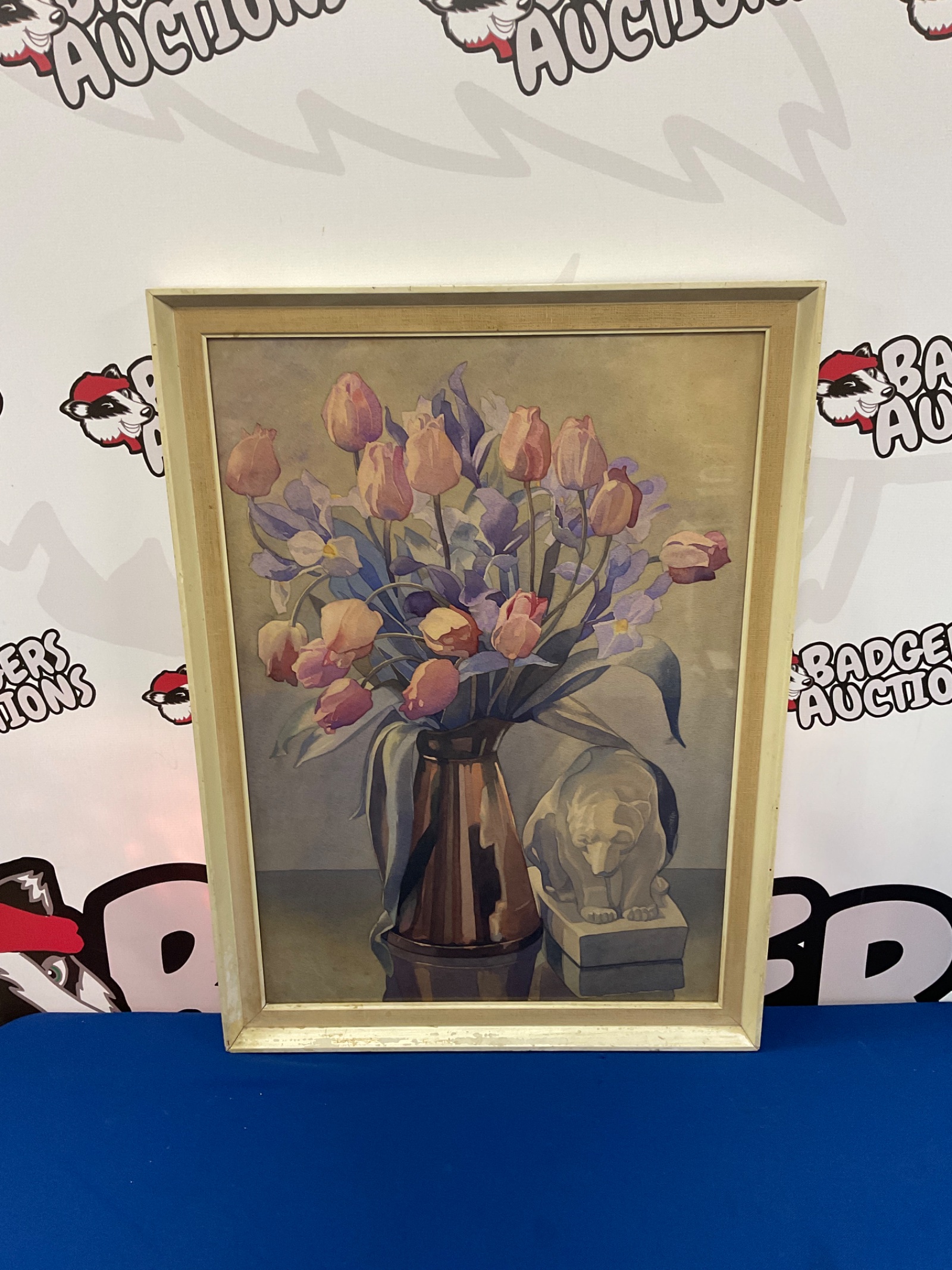 783 Phyllis shafto still life watercolour of flowers in vase