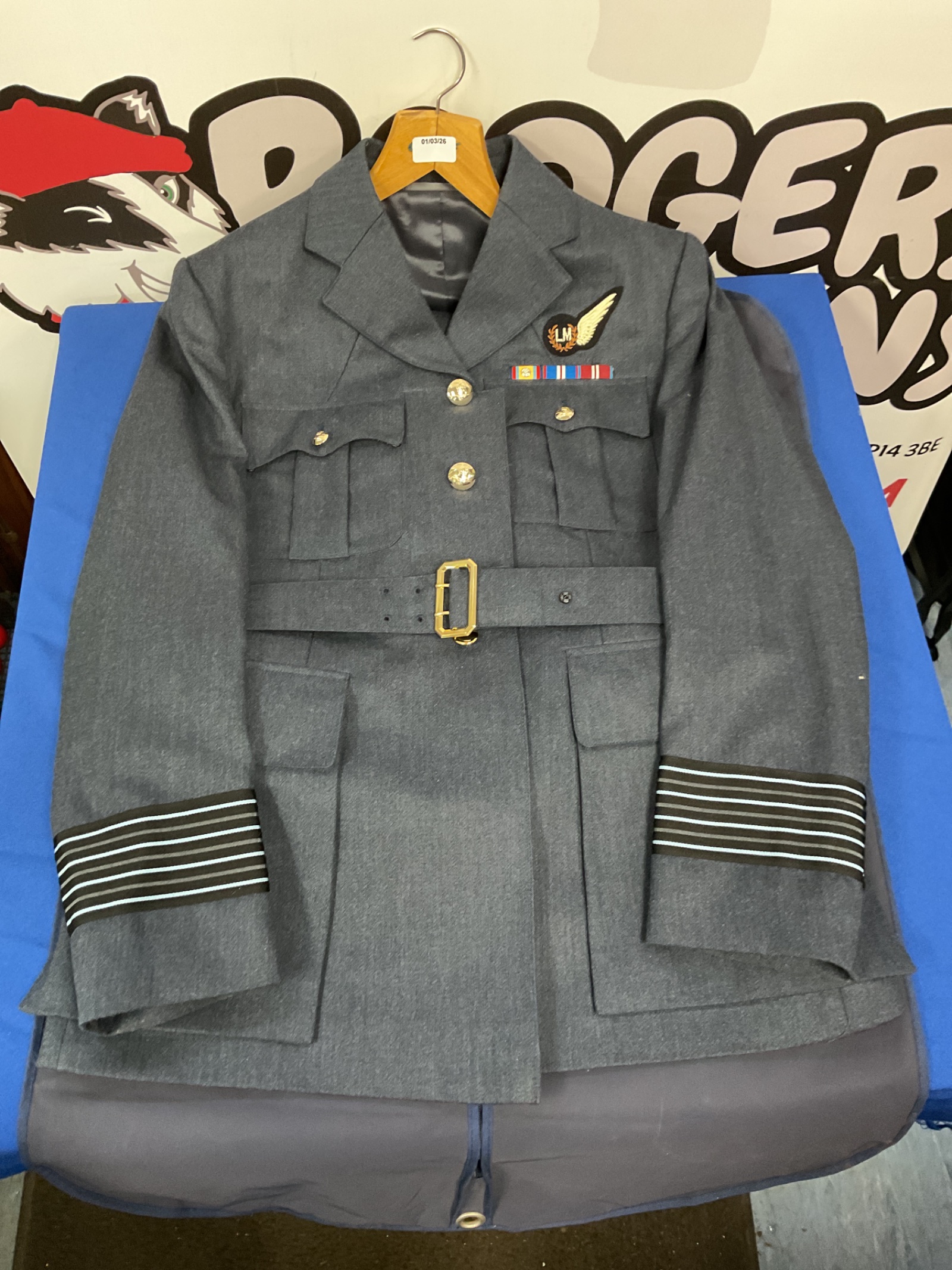 912 Rare Royal Air Force group captains number one dress uniform with loadmaster brevet and medal bar