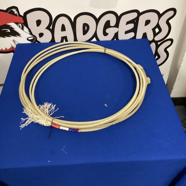 Natural fiber ranch rope for livestock and Western activities.