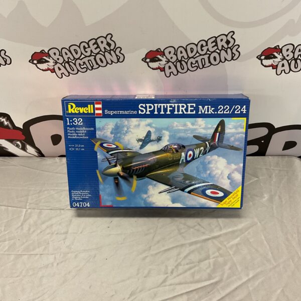 Revell 1:32 scale Supermarine Spitfire Mk.22/24 model kit in box.
