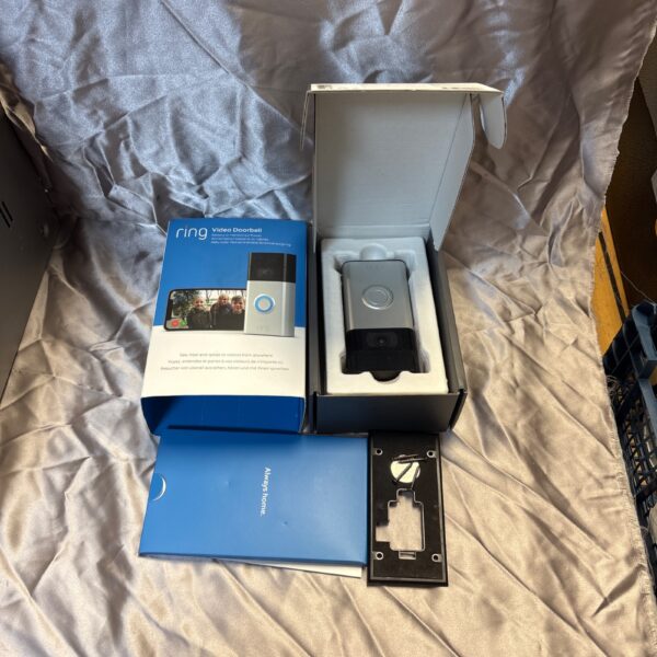 Boxed Ring Video Doorbell for smart home security and convenience.