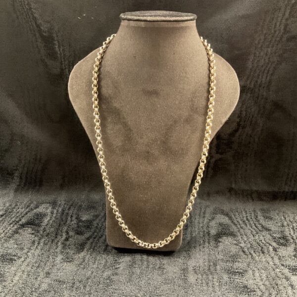 Elegant gilded chain necklace by Rochelle, 22 inches long.