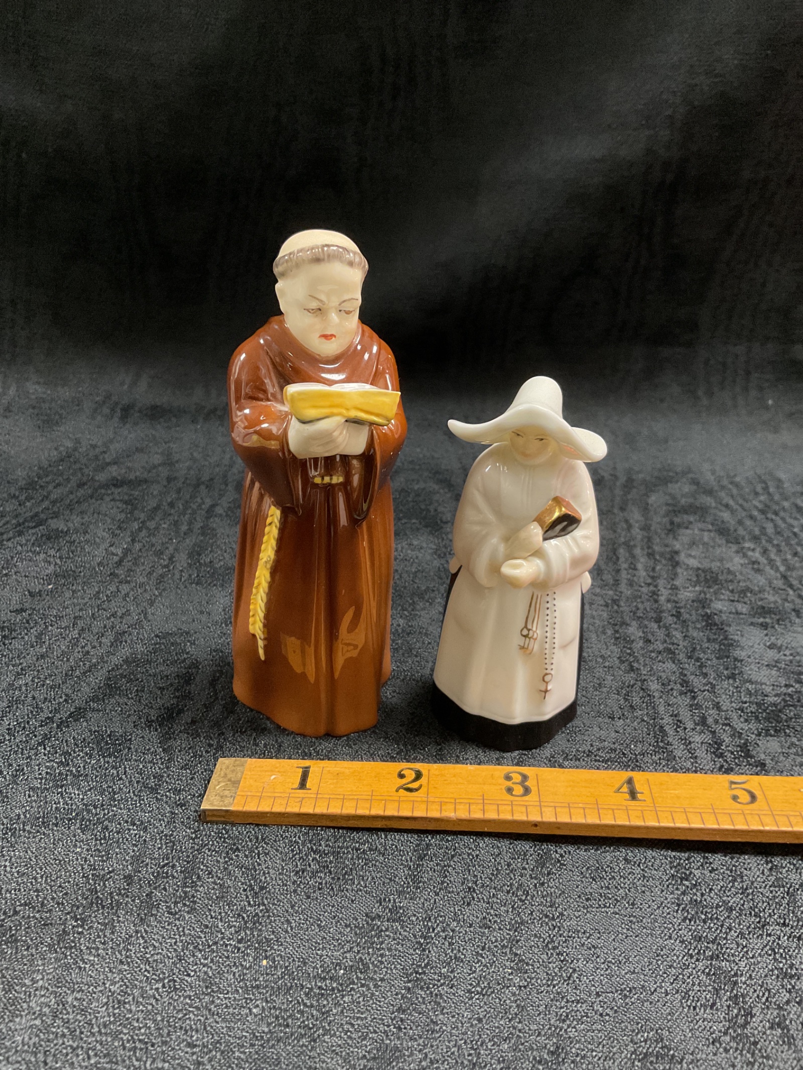 975 Two Royal worcester porcelain candle Snuffers