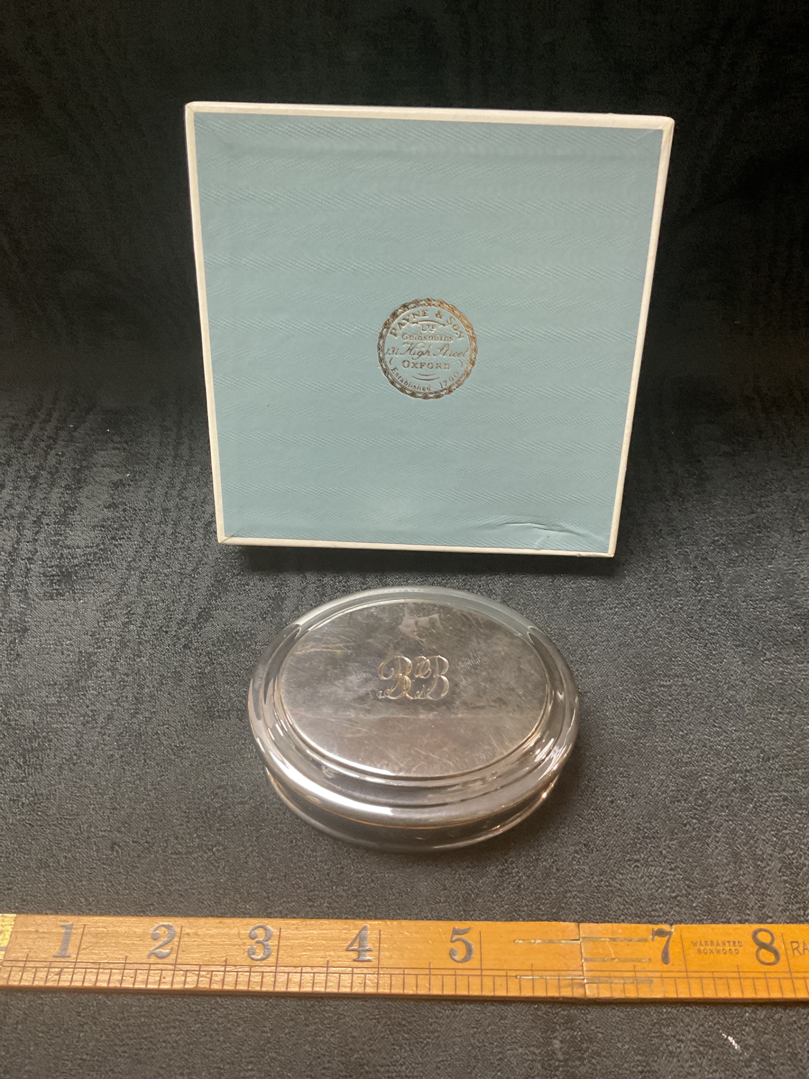970 Brittania Silver Trinket Pot Payne and Son Oxford 163.5g