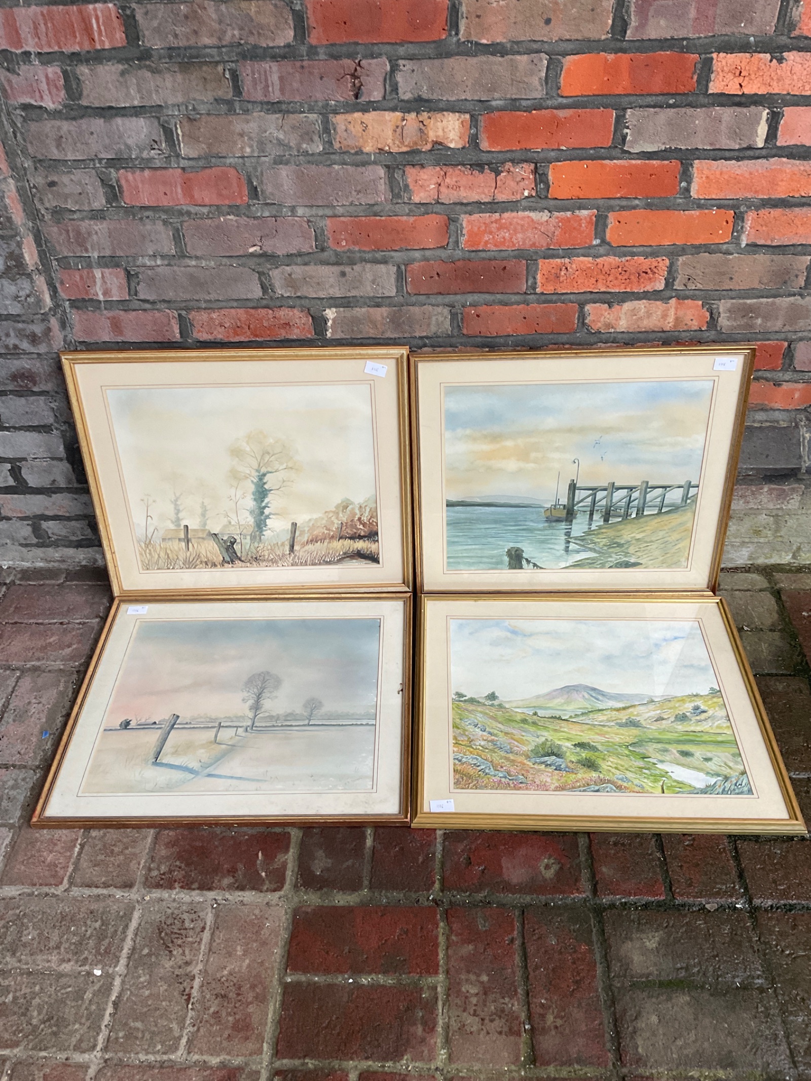 685 Set of four S T Trinder signed landscape watercolours