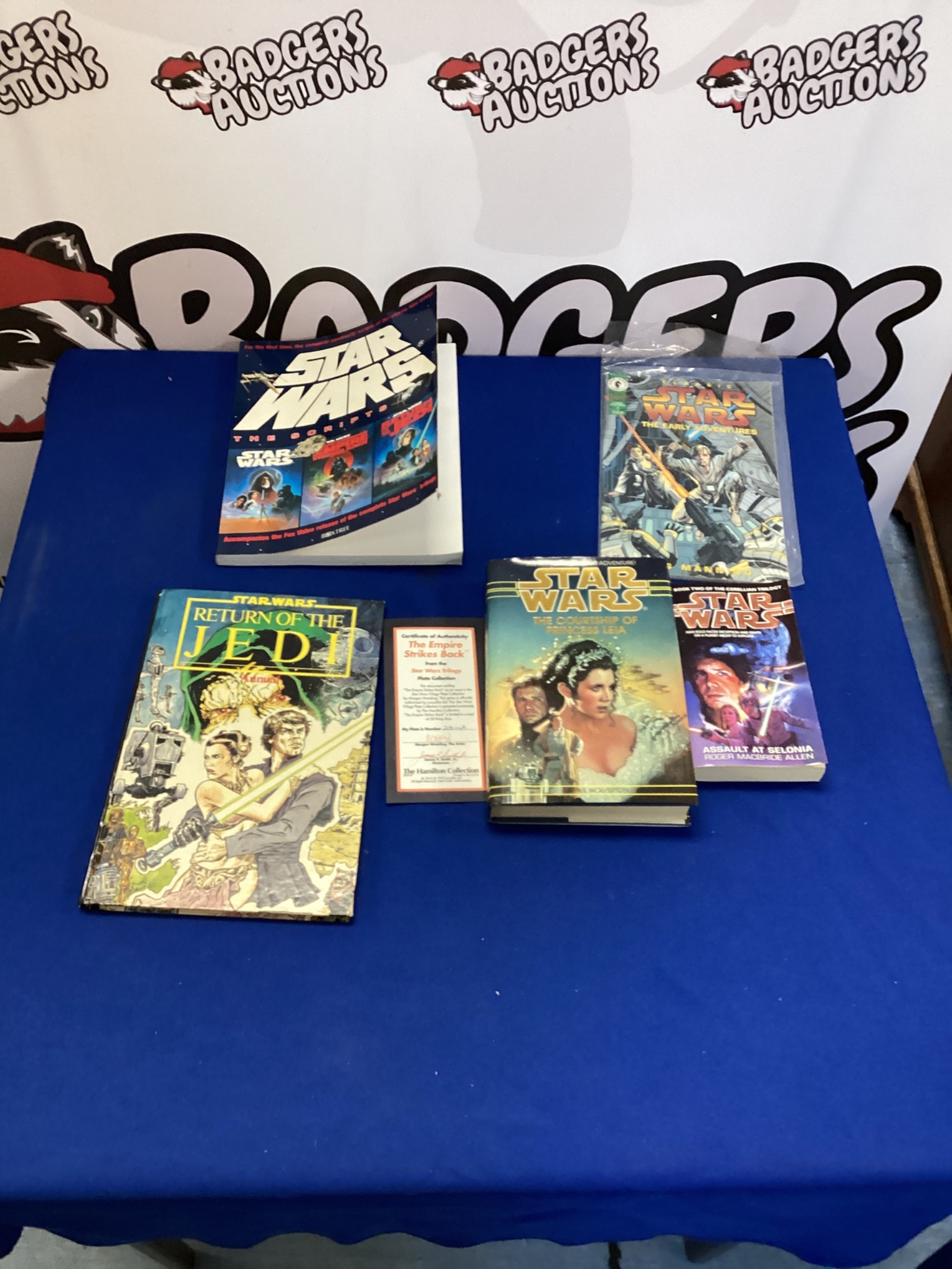 557 Collection of star wars books & annual inc return of the jedi & the courtship of Princess leia