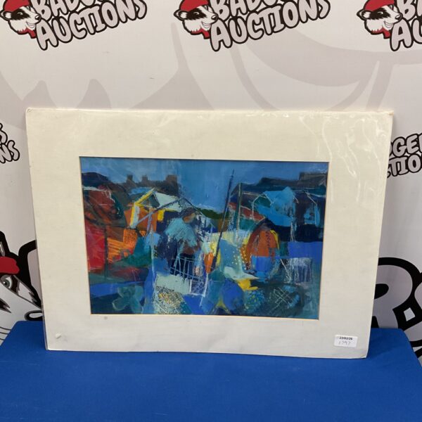 Vibrant impressionist oil painting of a harbour by Veronica Wilkins.
